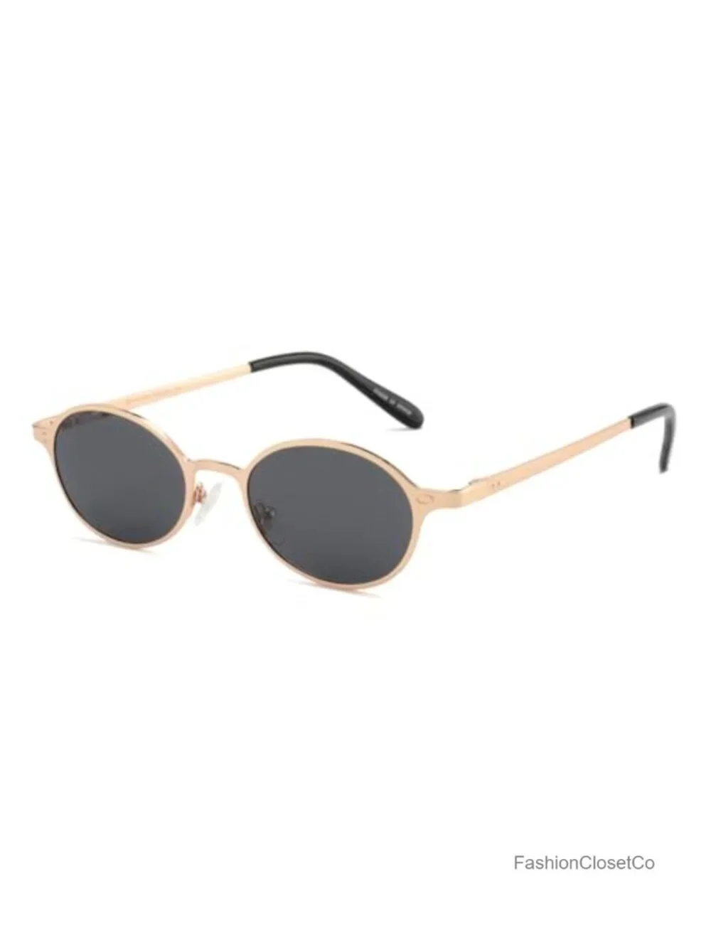 Polarized Retro Oval Sunglasses UV400 Protection Spring Hinges Lightweight